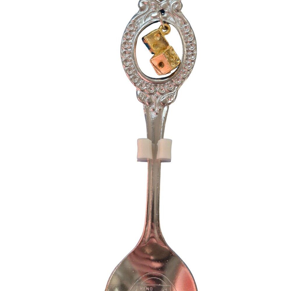 Las Vegas Nevada Silver State Collectors Spoon With Dice Charm - Picture 5 of 8